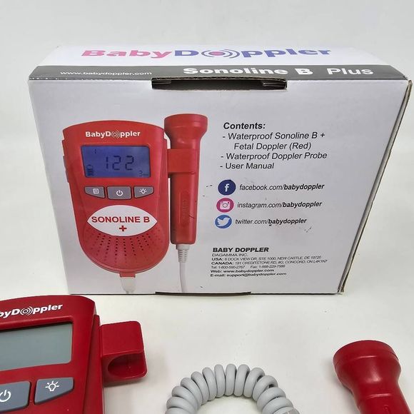 BABY DOPPLER SONOLINE B PLUS HEARTBEAT HEARTRATE MONITOR RED - GEL NOT INCLUDED - Picture 5 of 5